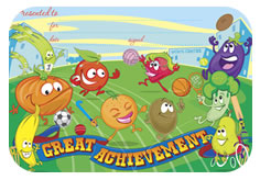 Nutrition Theme Sports Certificates